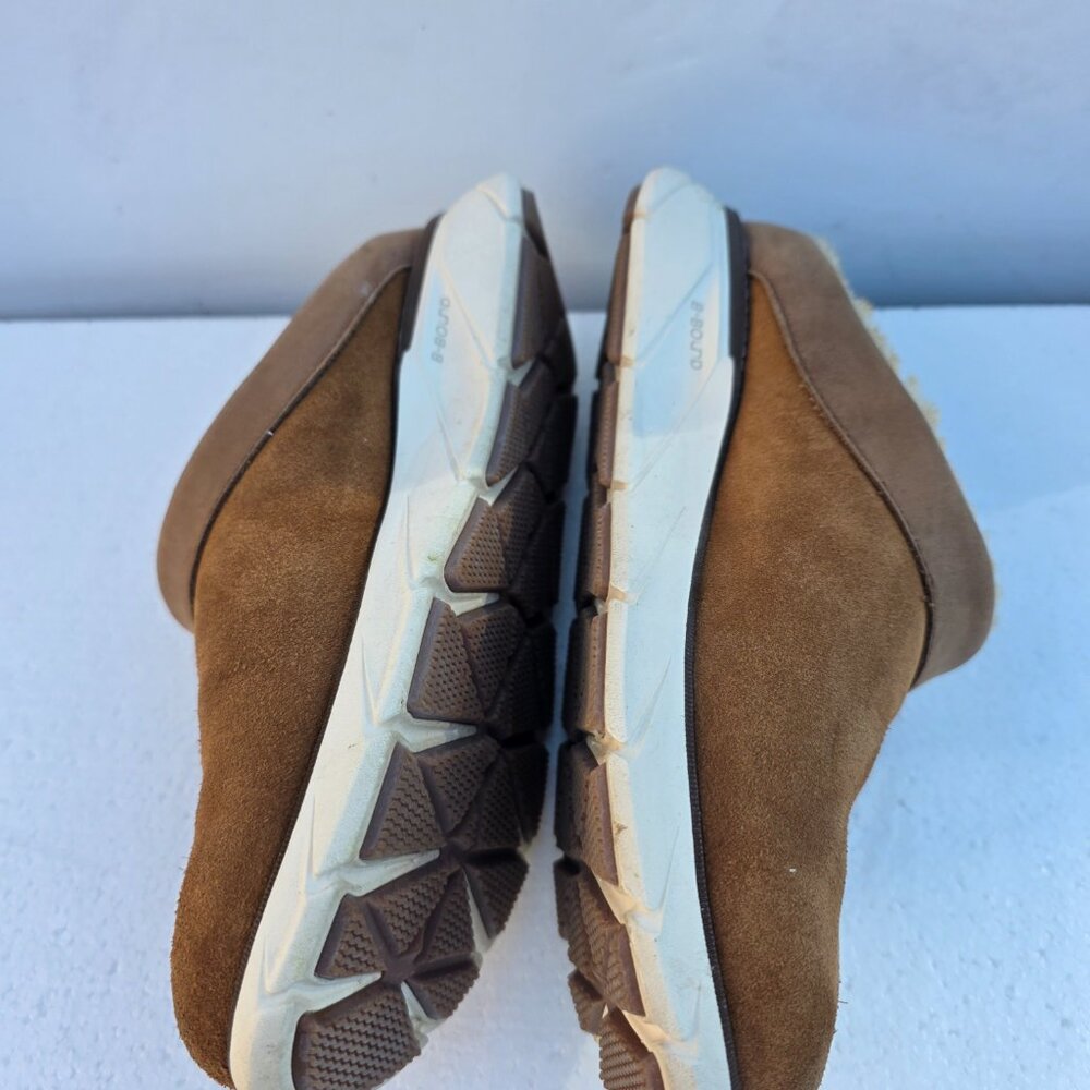 L.L.Bean KennebecBrown Suede Real Lamb Fur Shearling Clogs Shoes Women's 6M - Picture 5 of 14